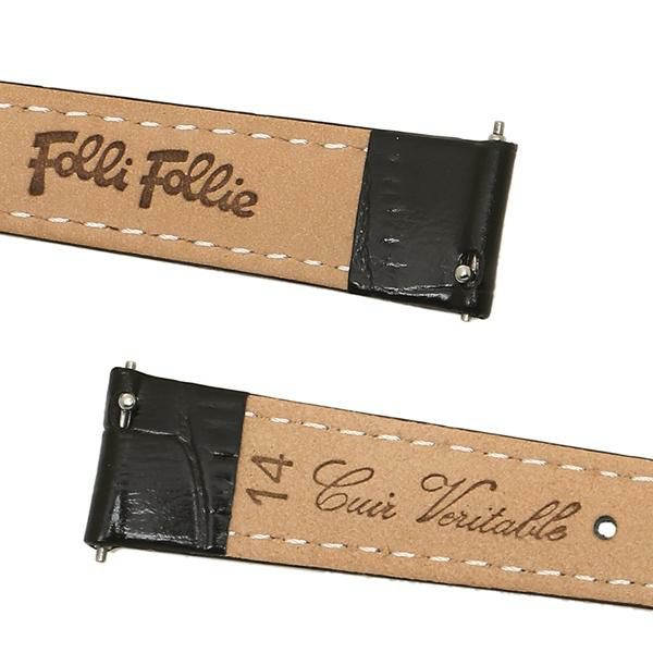 フォリフォリ 腕時計替えベルト FOLLI FOLLIE L14EーBLKーPG 替えストラップ 替えベルト ブラック 詳細画像