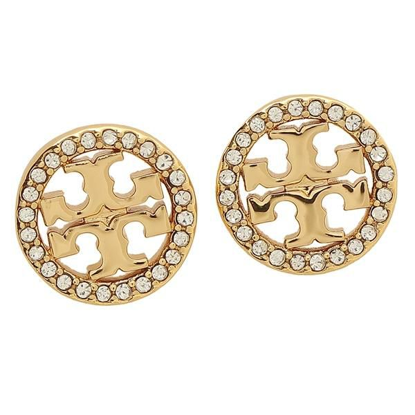 トリーバーチ ピアス アクセサリー TORY BURCH 53422 783 CRYSTAL LOGO CIRCLE STUD レディース TORY GOLD / CRYSTAL