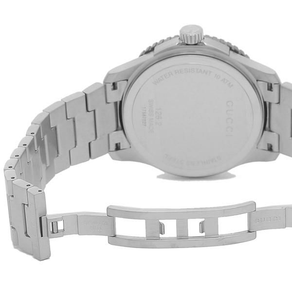 グッチ 時計 GUCCI YA126281 ダイバー 45MM 100M防水 メンズ腕時計 ウォッチ シルバー/ブラック 詳細画像