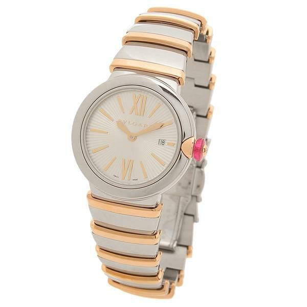 ブルガリ 時計 BVLGARI LU28C6SSPGD ルチェア 28MM レディース腕時計ウォッチ シルバー/ピンクゴールド  【お取り寄せ商品】 詳細画像