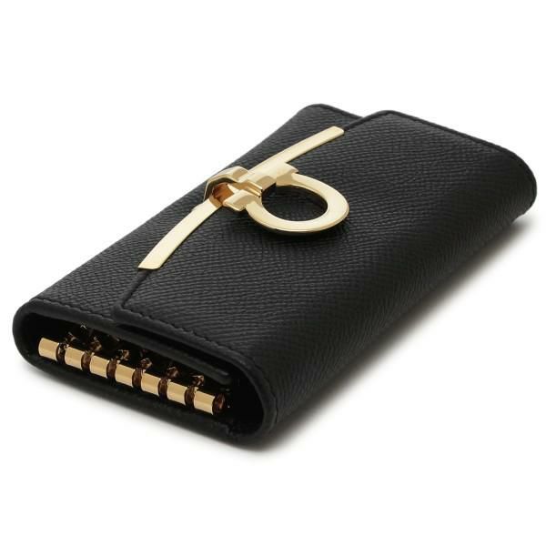 サルヴァトーレフェラガモ キーケース ガンチーノクリップ ブラック レディース Salvatore Ferragamo 22D151 0683320 詳細画像