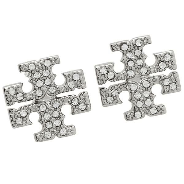 トリーバーチ ピアス アクセサリー TORY BURCH 53423 042 CRYSTAL LOGO STUD レディース TORY SILVER / CRYSTAL