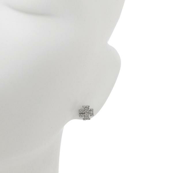 トリーバーチ ピアス アクセサリー TORY BURCH 53423 042 CRYSTAL LOGO STUD レディース TORY SILVER / CRYSTAL 詳細画像