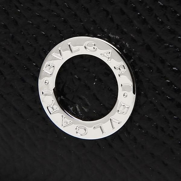 ブルガリ 財布 BVLGARI 284230 BB MAN ブルガリブルガリ BULGARI BULGARI ラウンドファスナー メンズ 長財布 無地 BLACK 黒 詳細画像