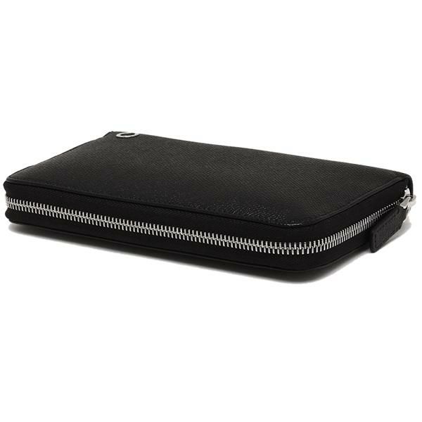 ブルガリ 財布 BVLGARI 284230 BB MAN ブルガリブルガリ BULGARI BULGARI ラウンドファスナー メンズ 長財布 無地 BLACK 黒 詳細画像