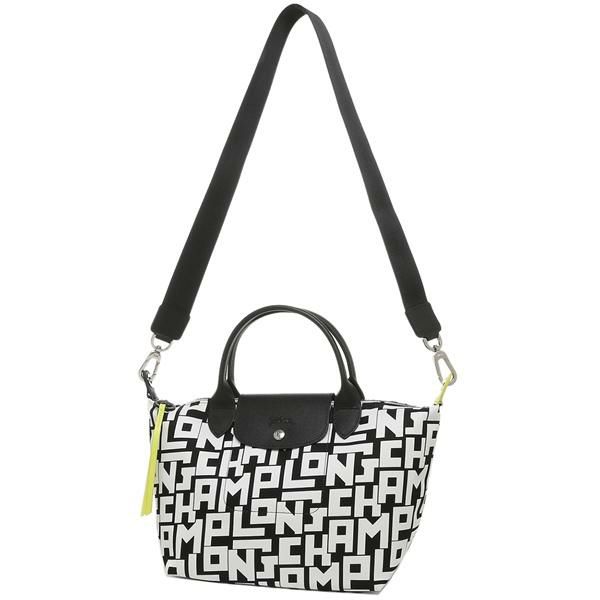 ロンシャン バッグ LONGCHAMP 1512 412 067 LE PLIAGE LGP ル プリアージュ レディース トートバッグ 無地 BLACK/WHITE 詳細画像