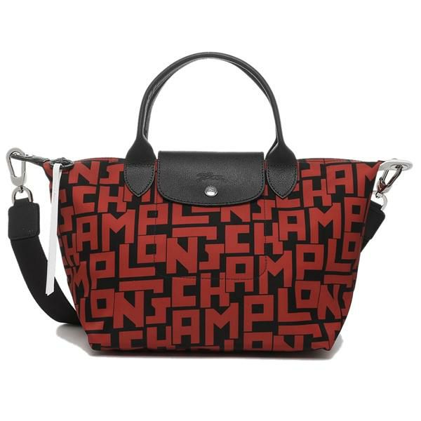 ロンシャン バッグ LONGCHAMP 1512 412 C09 LE PLIAGE LGP ル プリアージュ レディース トートバッグ 無地 BLACK/BRICK 赤 詳細画像