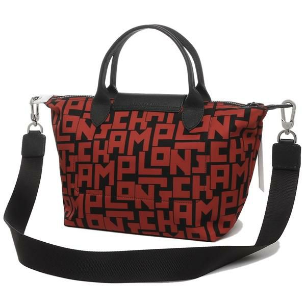 ロンシャン バッグ LONGCHAMP 1512 412 C09 LE PLIAGE LGP ル プリアージュ レディース トートバッグ 無地 BLACK/BRICK 赤 詳細画像