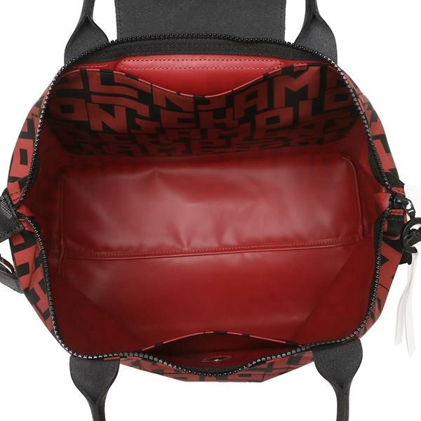 ロンシャン バッグ LONGCHAMP 1515 412 C09 LE PLIAGE LGP ル プリアージュ レディース ハンドバッグ ショルダーバッグ 無地 BLACK/BRICK 赤 A4対応 詳細画像