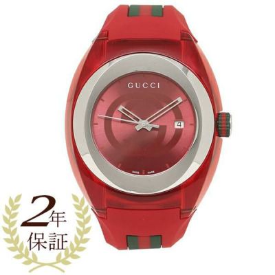 グッチ 時計 Gucci Ya Sync シンク 46mm レディース メンズ 腕時計 ウォッチ レッド レビュー Axes