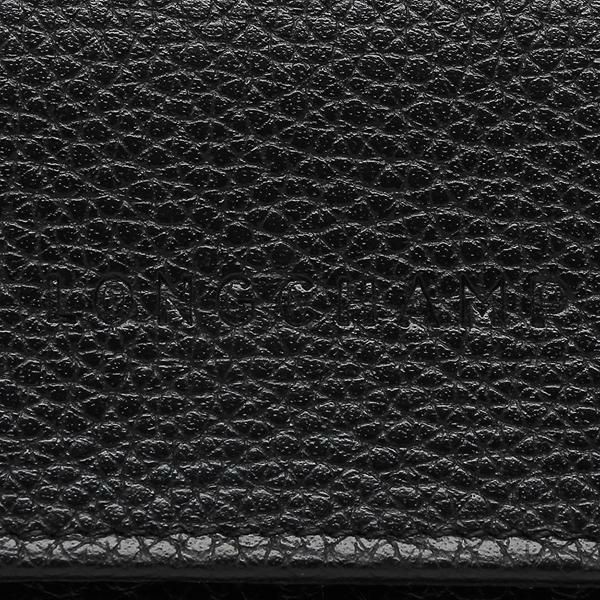 ロンシャン 財布 LONGCHAMP 3000 021 047 ル フローネ レディース 三つ折り財布 無地 BLACK 黒 詳細画像