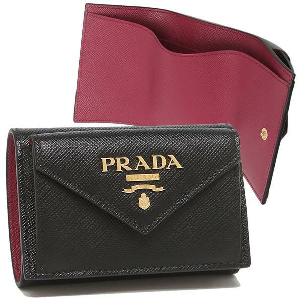 ○PRADA バイカラー三つ折り財布○ - 折り財布