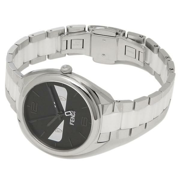 フェンディ 時計 FENDI F216031004D1 MOMENTO BUGS モメント バグズ クォーツ レディース メンズ 腕時計ウォッチ シルバー/ブラック 詳細画像