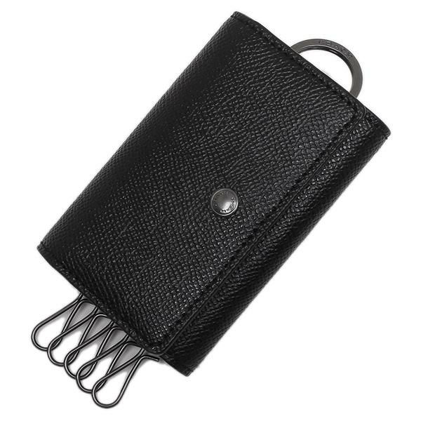 コーチ キーケース COACH F73992 QBBK ファイブ リング キー ケース 無地 ブラック 黒