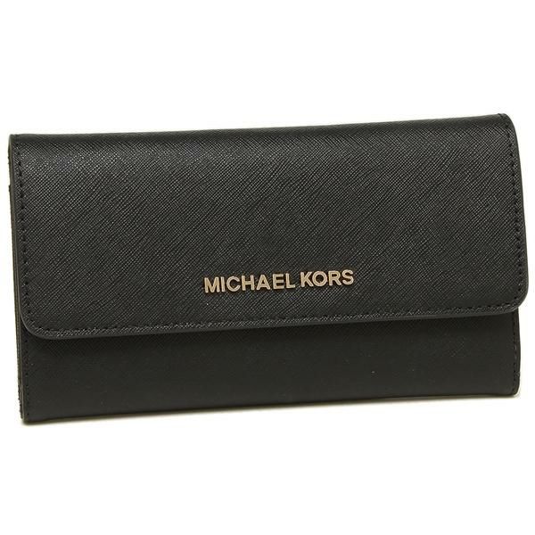 マイケルコース 財布 MICHAEL KORS 35S8GTVF7L レディース 長財布 無地 BLACK 黒