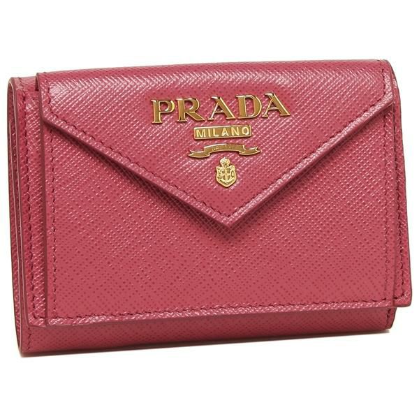 プラダ 三つ折り財布 サフィアーノ ミニ財布 レディース PRADA 1MH021