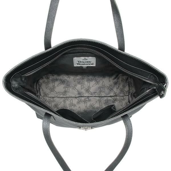 ヴィヴィアンウエストウッド バッグ VIVIENNE WESTWOOD 42050045 41214 P401 SAFFIANO SHOPPER ショッパー レディース トートバッグ 無地 ANTHRACITE A4対応 詳細画像