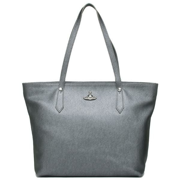 ヴィヴィアンウエストウッド バッグ VIVIENNE WESTWOOD 42050045 41214 P401 SAFFIANO SHOPPER ショッパー レディース トートバッグ 無地 ANTHRACITE A4対応 詳細画像