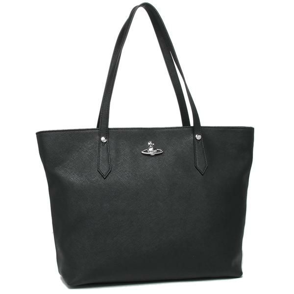 ヴィヴィアンウエストウッド バッグ VIVIENNE WESTWOOD 42050045 41214 N401 SAFFIANO SHOPPER ショッパー レディース トートバッグ 無地 BLACK 黒 A4対応