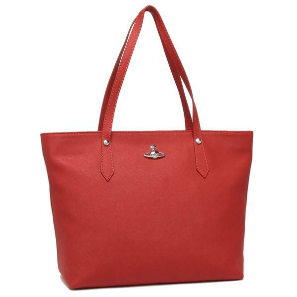 ヴィヴィアンウエストウッド バッグ VIVIENNE WESTWOOD 42050045 41214 H401 SAFFIANO SHOPPER ショッパー レディース トートバッグ 無地 RED 赤 A4対応 …