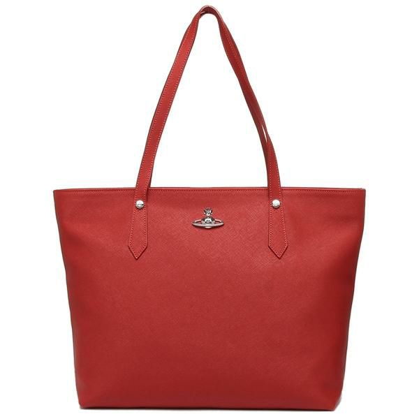 ヴィヴィアンウエストウッド バッグ VIVIENNE WESTWOOD 42050045 41214 H401 SAFFIANO SHOPPER ショッパー レディース トートバッグ 無地 RED 赤 A4対応 詳細画像