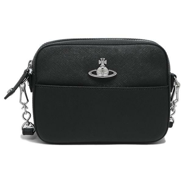 ヴィヴィアンウエストウッド バッグ VIVIENNE WESTWOOD 43030064 41214 N401 SAFFIANO CAMERA BAG カメラバッグ ミニバッグ レディース ショルダーバッグ 無地 BLACK 黒 詳細画像