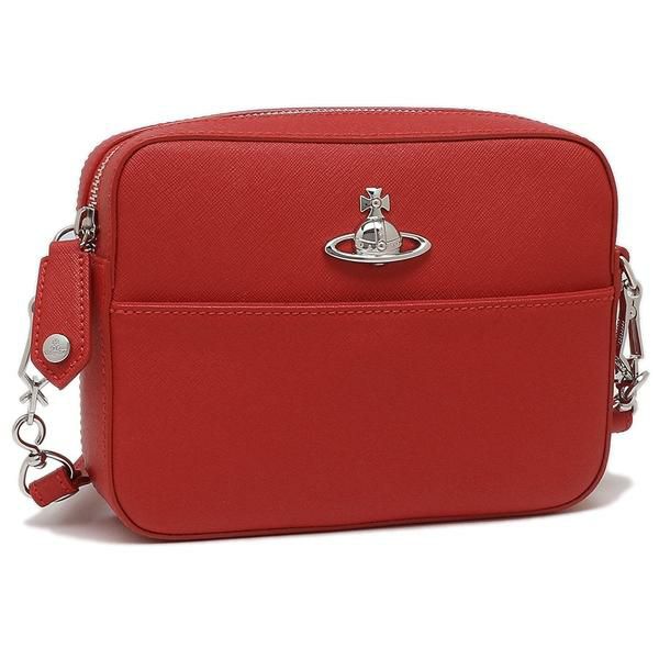 ヴィヴィアンウエストウッド バッグ VIVIENNE WESTWOOD 43030064 41214 H401 SAFFIANO CAMERA BAG カメラバッグ ミニバッグ レディース ショルダーバッグ 無地 RED 赤