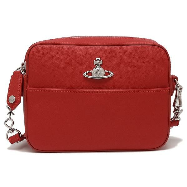 ヴィヴィアンウエストウッド バッグ VIVIENNE WESTWOOD 43030064 41214 H401 SAFFIANO CAMERA BAG カメラバッグ ミニバッグ レディース ショルダーバッグ 無地 RED 赤 詳細画像