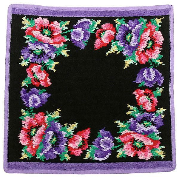 フェイラー FEILER フェイラー タオルハンカチ FEILER POPPIES BLACK ポピーズブラック ハンドタオル選べる2カラー 詳細画像