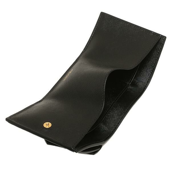 プラダ 三つ折り財布 サフィアーノ ミニ財布 トライアングルロゴ  