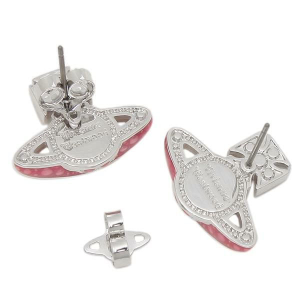 ヴィヴィアンウエストウッド ピアス アクセサリー VIVIENNE WESTWOOD 62010152 W166 ARETHA BAS RELIEF EARRINGS 20MM CLW1 レディース WHITE CRYSTAL/PINK 詳細画像