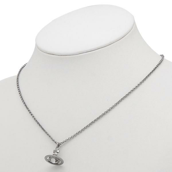 ヴィヴィアンウエストウッド ネックレス アクセサリー VIVIENNE WESTWOOD 63020098 S001 プチオーブ PETITE ORB レディース ペンダント ブラック 詳細画像