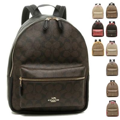 コーチ バッグ アウトレット Coach F320 ミディアム チャーリー シグネチャー キャンバスバッグパック レディース リュック バックパック Axes