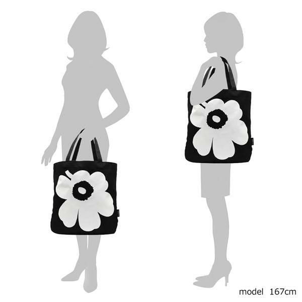 マリメッコ バッグ MARIMEKKO 047931 910 TORNA WX UNIKKO ウニッコ レディース トートバッグ BLACK/WHITE 黒 A4対応 詳細画像