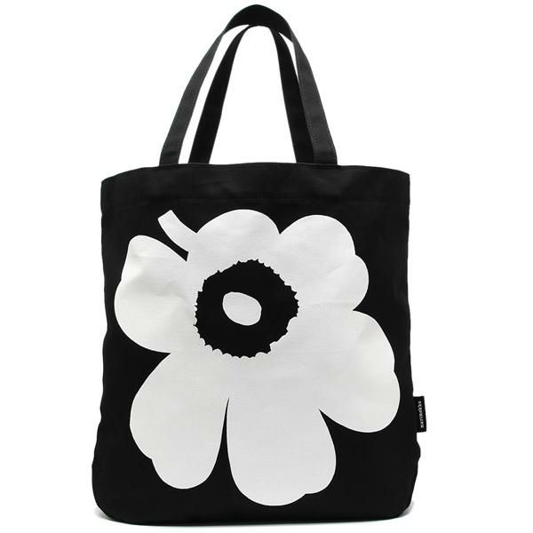 マリメッコ バッグ MARIMEKKO 047931 910 TORNA WX UNIKKO ウニッコ レディース トートバッグ BLACK/WHITE 黒 A4対応 詳細画像