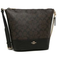 コーチ バッグ COACH F76669 IMAA8 スモール パクストン ダッフル シグネチャー キャンバス レディース ショルダーバッグ ブラウン/ブラック 茶色