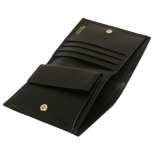 プラダ 財布 PRADA 1MV204 QHH 002 レディース 二つ折り財布 無地 NERO 黒 詳細画像