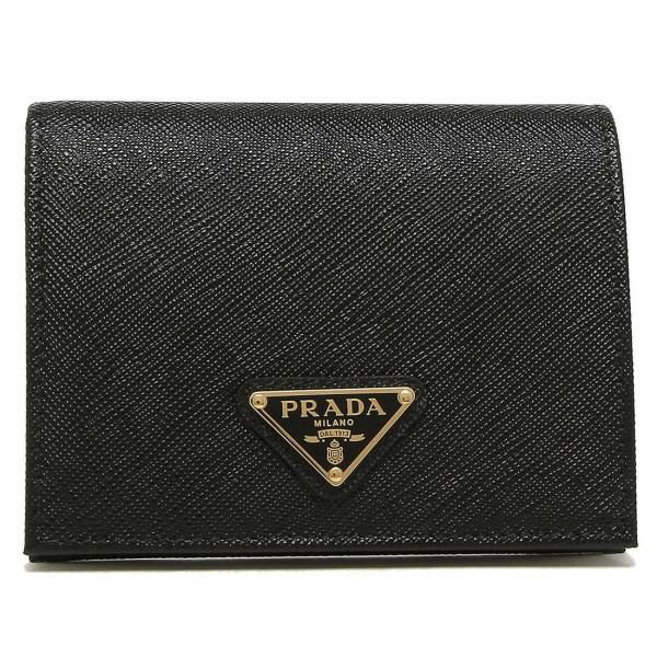 プラダ 財布 PRADA 1MV204 QHH 002 レディース 二つ折り財布 無地 NERO 黒 詳細画像