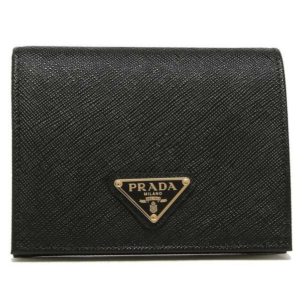 プラダ 財布 PRADA 1MV204 QHH 002 レディース 二つ折り財布 無地 NERO 黒 詳細画像