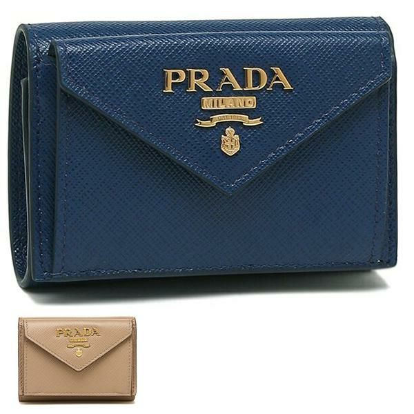 プラダ 三つ折り財布 サフィアーノ ミニ財布 レディース PRADA 1MH021 QWA