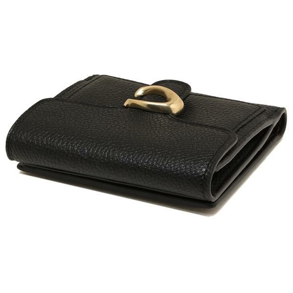 コーチ 財布 COACH 76527 B4BK タビー スモール ウォレット レディース 二つ折り財布 無地 ブラック 黒 詳細画像