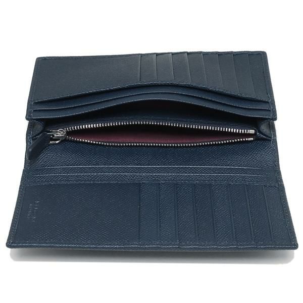 ブルガリ 財布 BVLGARI 283811 DSAP WALLETS YEN メンズ 長財布 無地 DENIM SAPPHIRE 紺 詳細画像