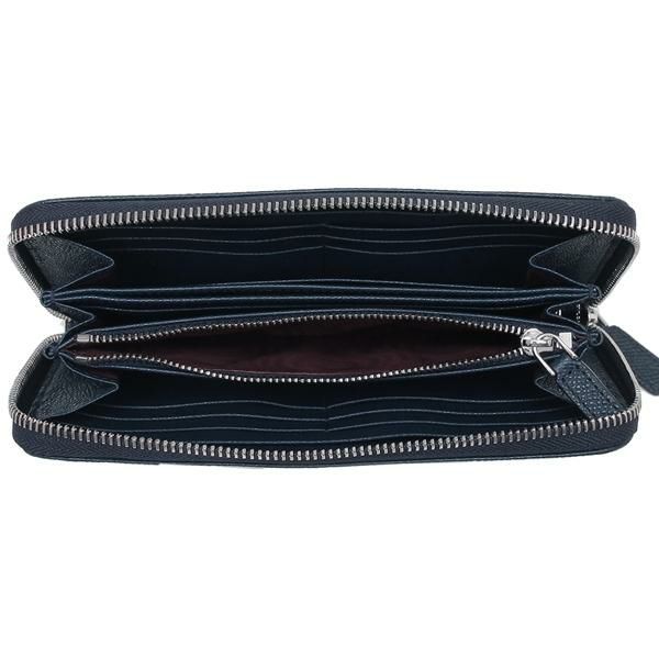ブルガリ 財布 BVLGARI 284231 DSAP WALLETS ZIP AROUND メンズ 長財布 無地 DENIM SAPPHIRE 紺 詳細画像