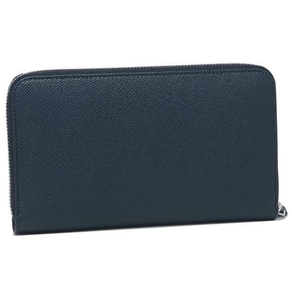 ブルガリ 財布 BVLGARI 284231 DSAP WALLETS ZIP AROUND メンズ 長財布 無地 DENIM SAPPHIRE 紺 詳細画像