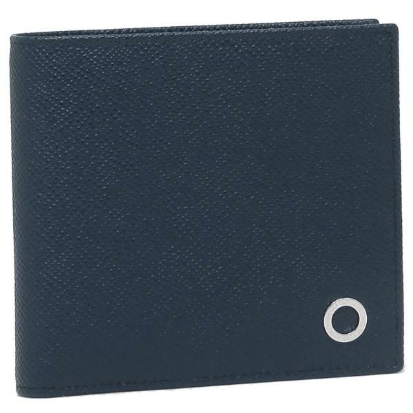 ブルガリ 財布 BVLGARI 39324 DSAP WALLETS ITALIAN メンズ 二つ折り財布 無地 DENIM SAPPHIRE 紺