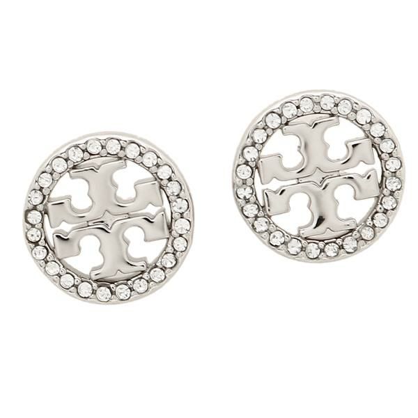 トリーバーチ ピアス アクセサリー TORY BURCH 53422 042 PAVE LOGO CIRCLE STUD レディース TORY SILVER/CRYSTAL