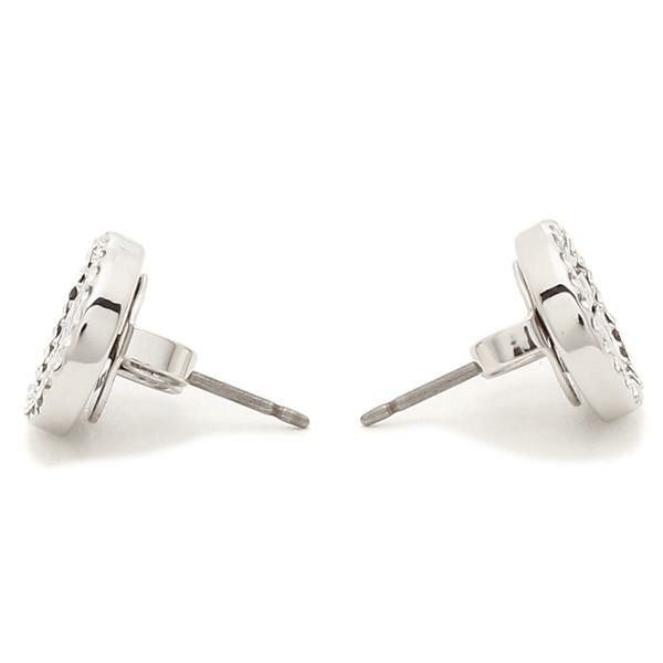 トリーバーチ ピアス アクセサリー TORY BURCH 53422 042 PAVE LOGO CIRCLE STUD レディース TORY SILVER/CRYSTAL 詳細画像