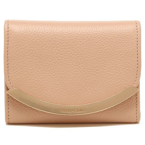 シーバイクロエ 財布 SEE BY CHLOE CHS17WP580349 6K0 LIZZIE MINI TRIーFOLD リジー リッジー ミニ財布 レディース 三つ折り財布 無地 POWDER 詳細画像
