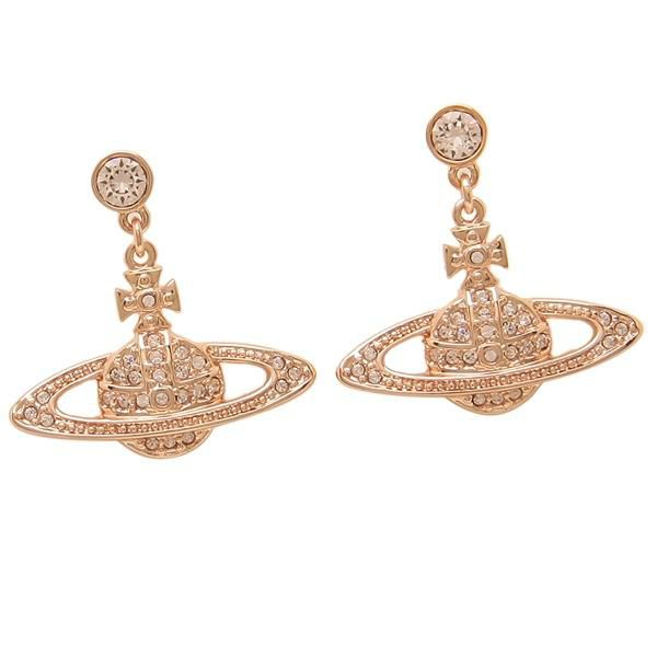 ヴィヴィアンウエストウッド ピアス アクセサリー VIVIENNE WESTWOOD 62020025 G120 ミニ バス リリーフ ドロップ レディース ピンク/ゴールド vi-724536b3