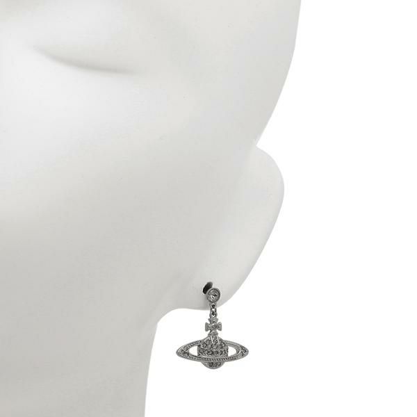 ヴィヴィアンウエストウッド ピアス アクセサリー VIVIENNE WESTWOOD 62020025 S108 ミニ バス リリーフ ドロップ レディース ガンメタル vi-724536b4 詳細画像
